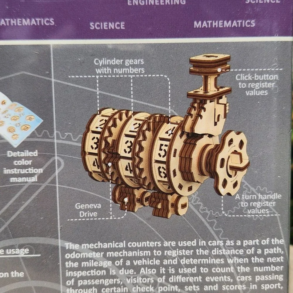 UGEARS STEM Lab 3D Puzzle Wood Model Kit Counter Wooden DIY Craft EASTER BASKET